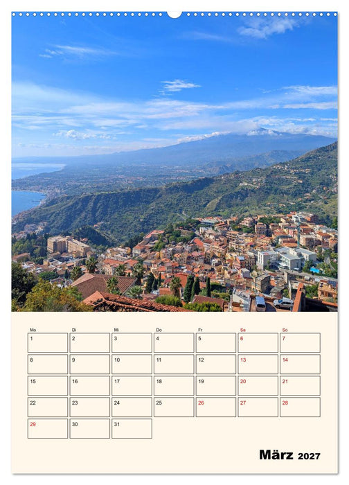 Taormina - Ätna, Meer und antike Steine (CALVENDO Wandkalender 2027)