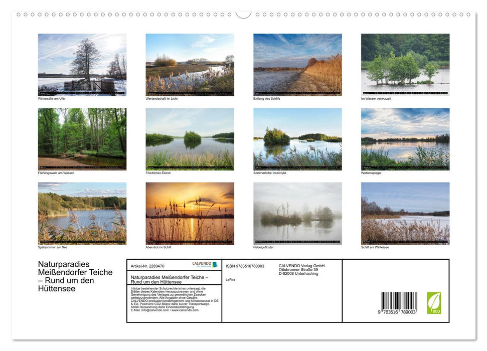 Naturparadies Meißendorfer Teiche – Rund um den Hüttensee (CALVENDO Premium Wandkalender 2027)