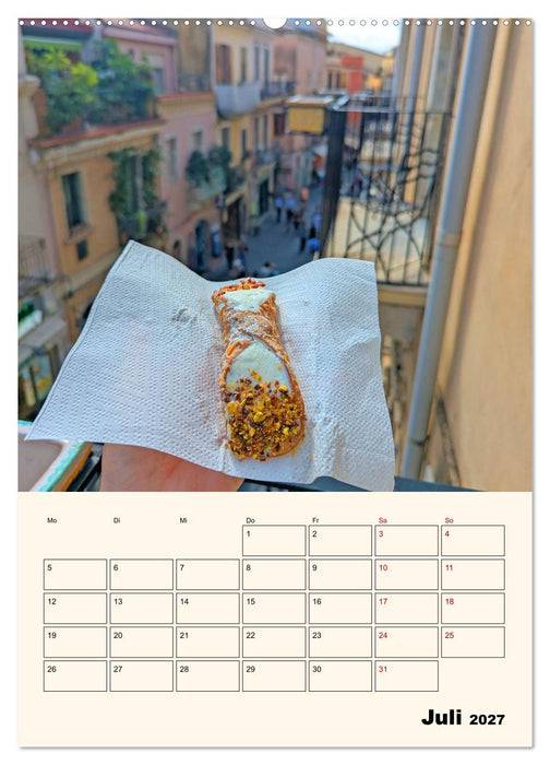 Taormina - Ätna, Meer und antike Steine (CALVENDO Premium Wandkalender 2027)