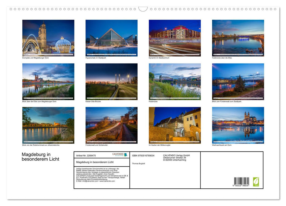 Magdeburg in besonderem Licht (CALVENDO Wandkalender 2027)