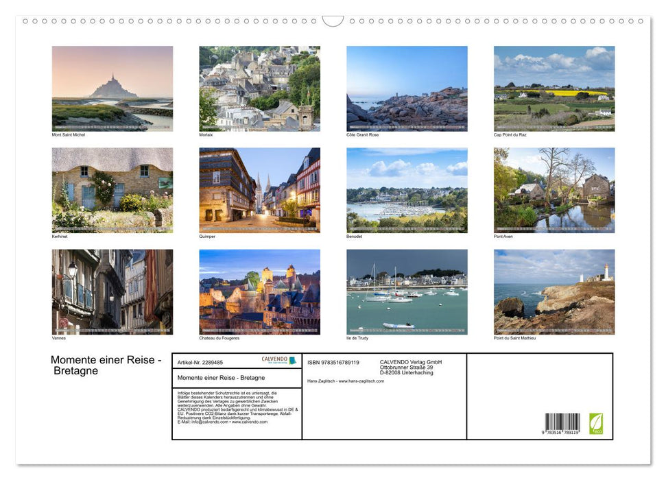 Momente einer Reise - Bretagne (CALVENDO Wandkalender 2027)