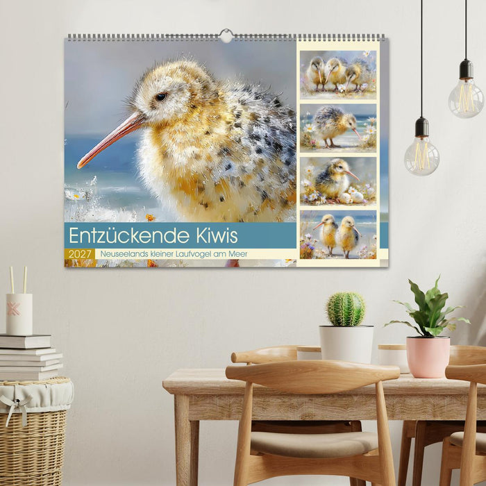 Entzückende Kiwis. Neuseelands kleiner Laufvogel am Meer (CALVENDO Wandkalender 2027)