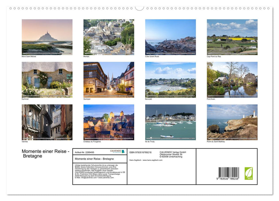 Momente einer Reise - Bretagne (CALVENDO Premium Wandkalender 2027)