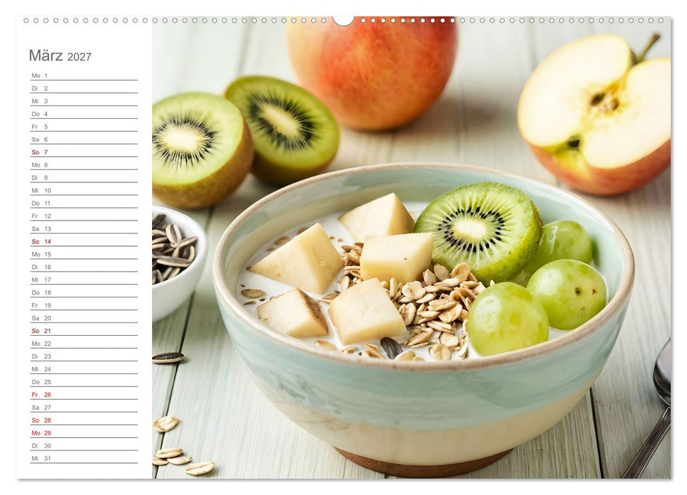 MorgenMüsli - Ein Jahr voller Farbe und Genuss (CALVENDO Premium Wandkalender 2027)