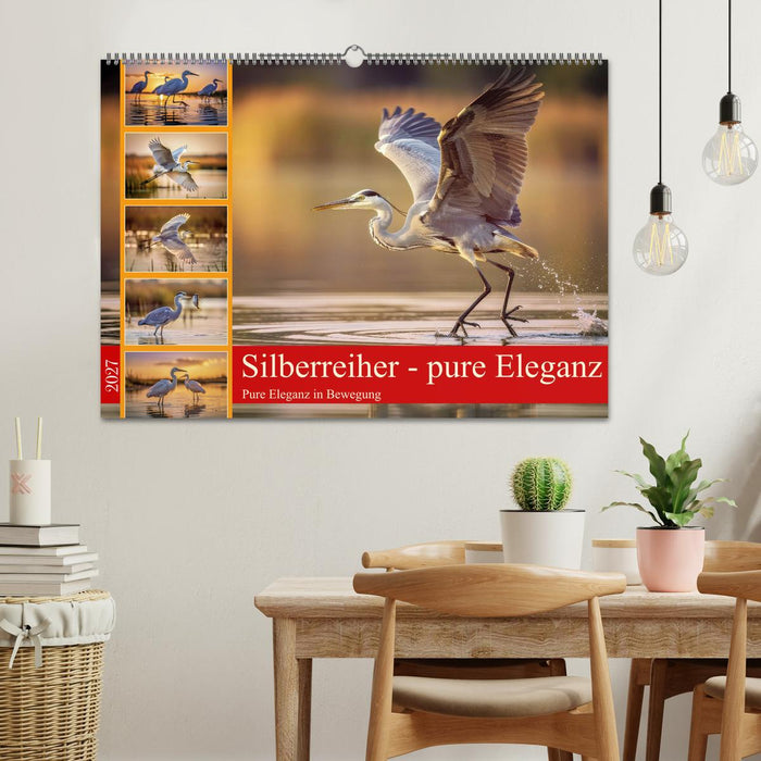 Silberreiher - pure Eleganz (CALVENDO Wandkalender 2027)