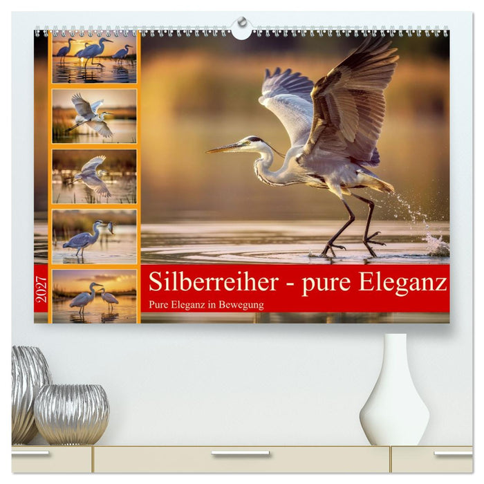 Silberreiher - pure Eleganz (CALVENDO Premium Wandkalender 2027)