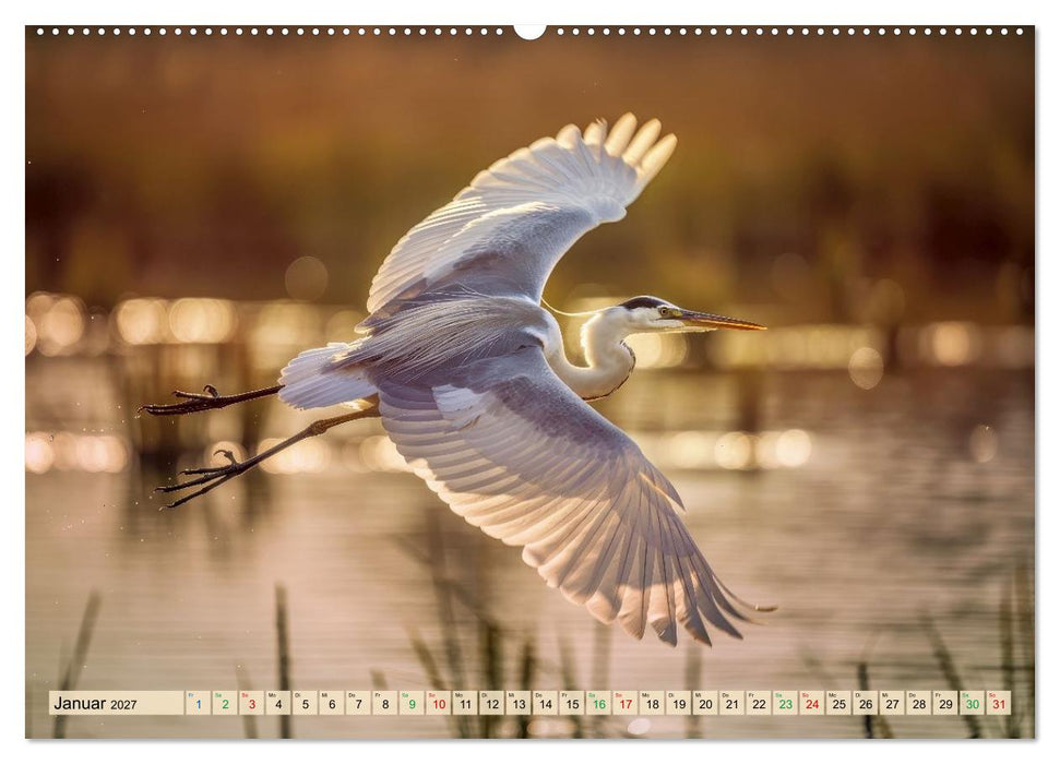 Silberreiher - pure Eleganz (CALVENDO Premium Wandkalender 2027)