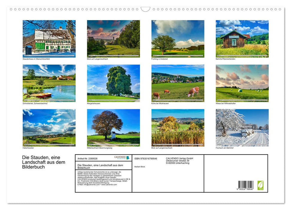 Die Stauden, eine Landschaft aus dem Bilderbuch (CALVENDO Wandkalender 2027)