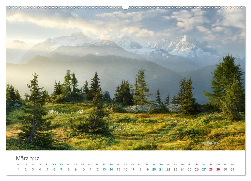 Alpen im Licht (CALVENDO Wandkalender 2027)