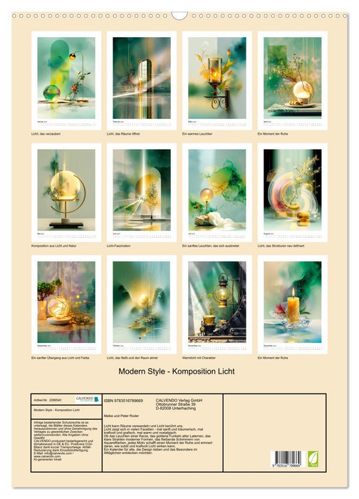 Modern Style - Komposition Licht (CALVENDO Wandkalender 2027)