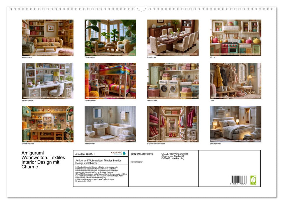 Amigurumi Wohnwelten. Textiles Interior Design mit Charme (CALVENDO Wandkalender 2027)