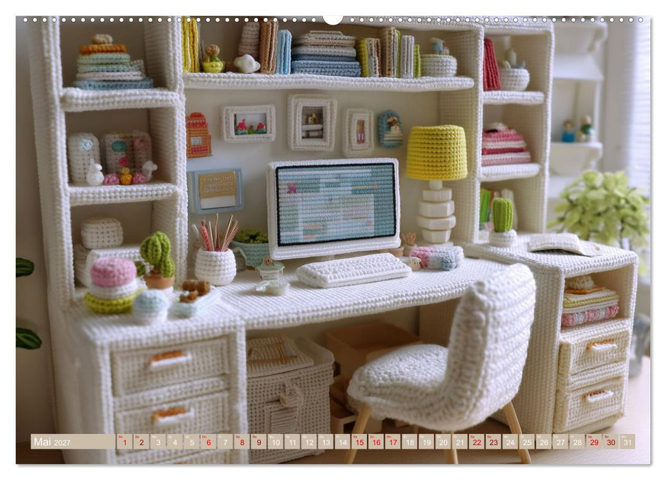 Amigurumi Wohnwelten. Textiles Interior Design mit Charme (CALVENDO Wandkalender 2027)