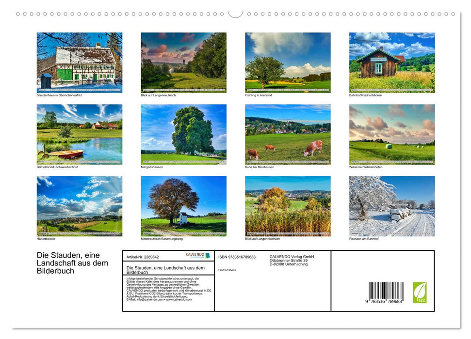 Die Stauden, eine Landschaft aus dem Bilderbuch (CALVENDO Premium Wandkalender 2027)
