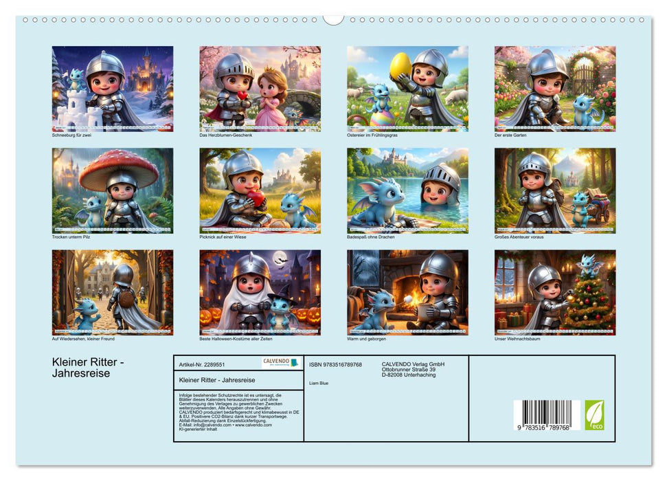 Kleiner Ritter - Jahresreise (CALVENDO Premium Wandkalender 2027)