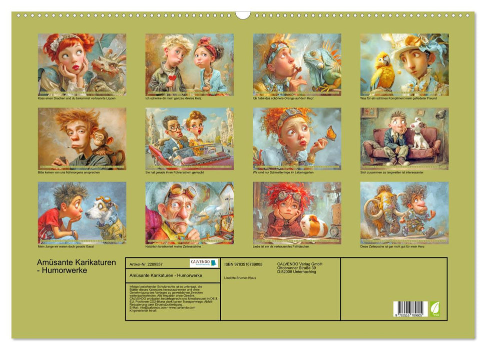 Amüsante Karikaturen - Humorwerke (CALVENDO Wandkalender 2027)