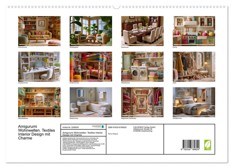 Amigurumi Wohnwelten. Textiles Interior Design mit Charme (CALVENDO Premium Wandkalender 2027)