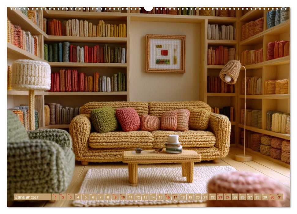 Amigurumi Wohnwelten. Textiles Interior Design mit Charme (CALVENDO Premium Wandkalender 2027)