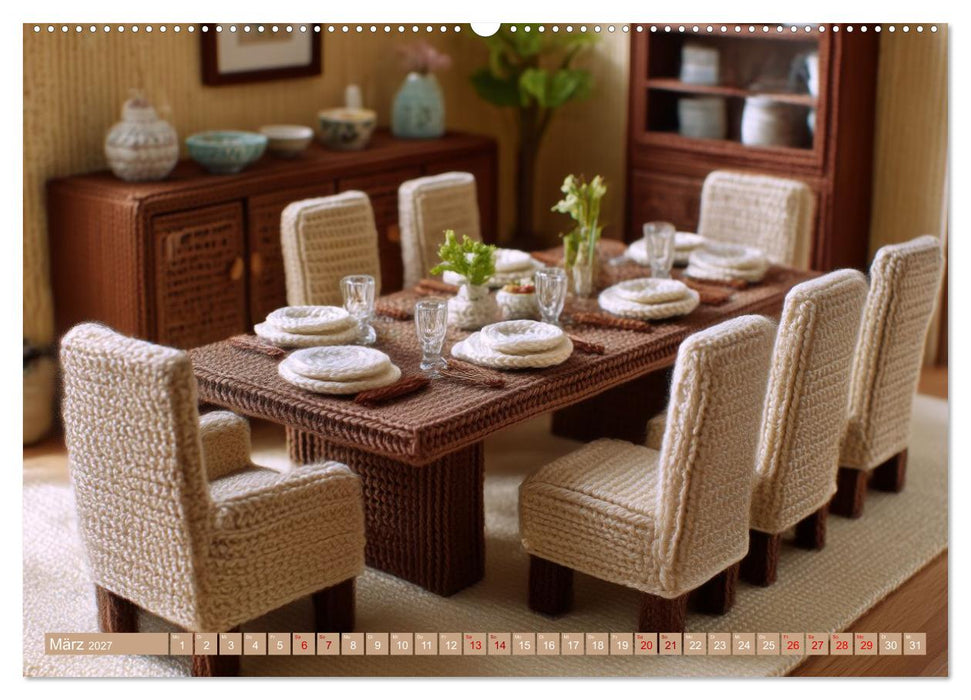 Amigurumi Wohnwelten. Textiles Interior Design mit Charme (CALVENDO Premium Wandkalender 2027)