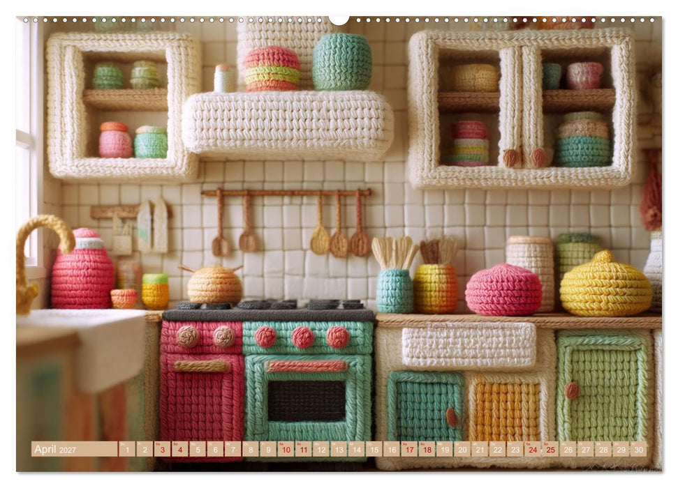 Amigurumi Wohnwelten. Textiles Interior Design mit Charme (CALVENDO Premium Wandkalender 2027)