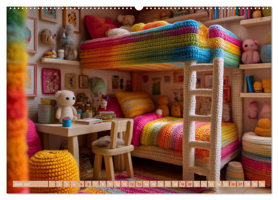 Amigurumi Wohnwelten. Textiles Interior Design mit Charme (CALVENDO Premium Wandkalender 2027)