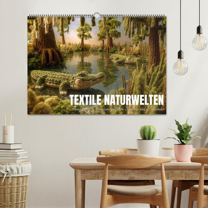 Textile Naturwelten. Amigurumi-Ökosysteme zZwischen Polarmeer und Savanne (CALVENDO Wandkalender 2027)