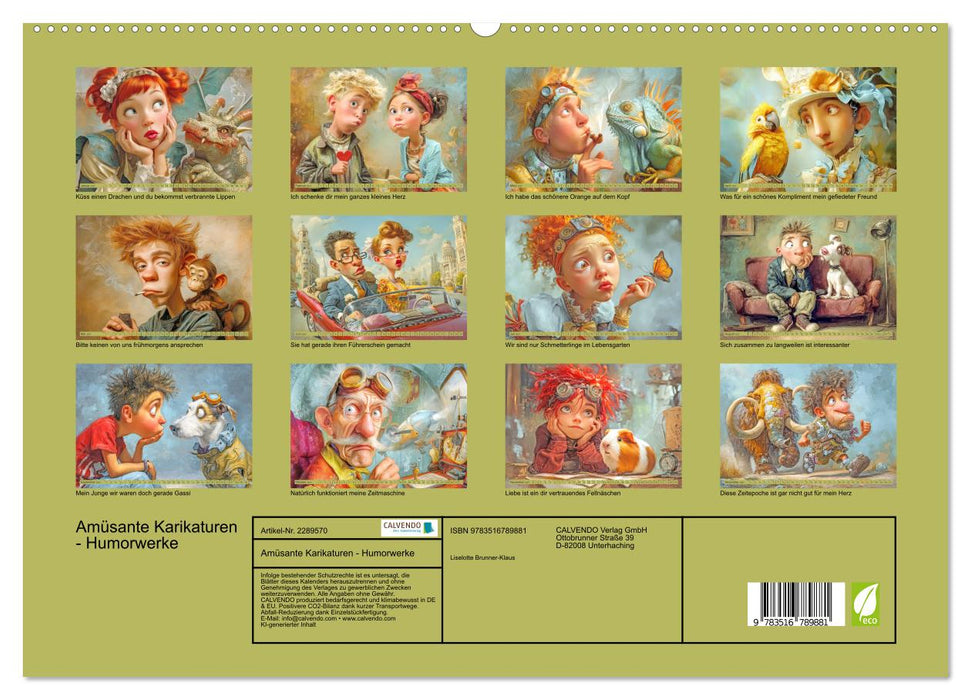 Amüsante Karikaturen - Humorwerke (CALVENDO Premium Wandkalender 2027)