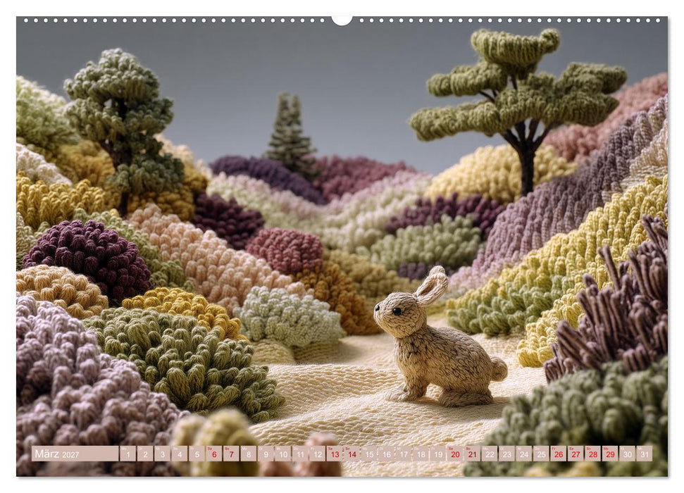 Textile Naturwelten. Amigurumi-Ökosysteme zZwischen Polarmeer und Savanne (CALVENDO Premium Wandkalender 2027)