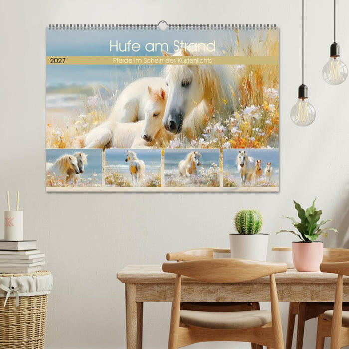 Hufe am Strand. Pferde im Schein des Küstenlichts (CALVENDO Wandkalender 2027)