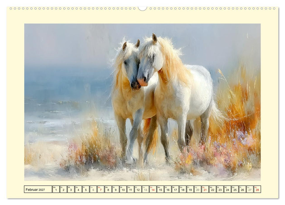 Hufe am Strand. Pferde im Schein des Küstenlichts (CALVENDO Wandkalender 2027)