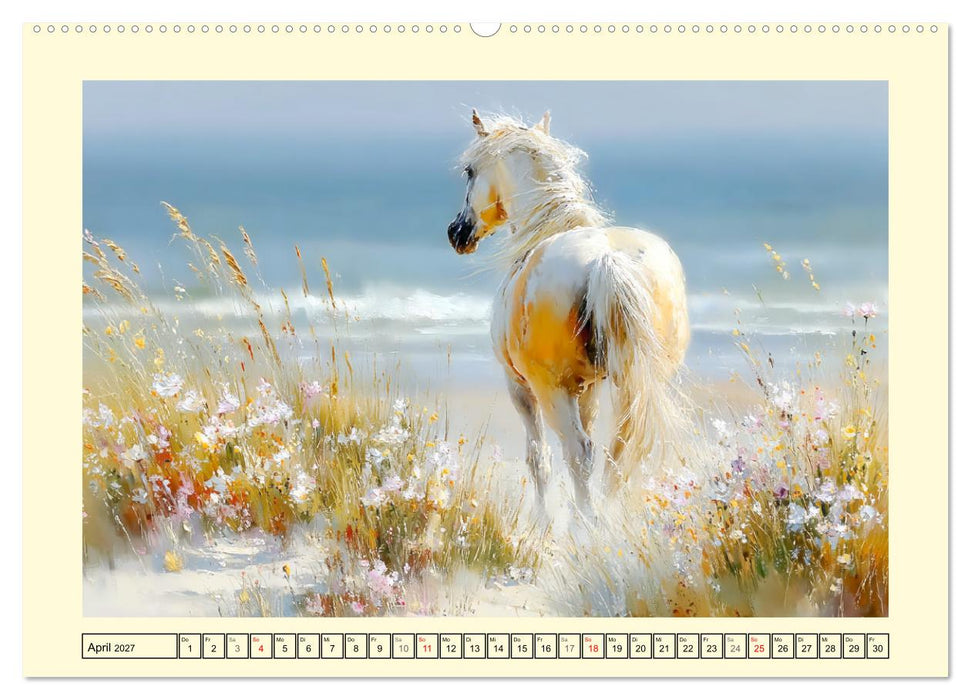 Hufe am Strand. Pferde im Schein des Küstenlichts (CALVENDO Premium Wandkalender 2027)