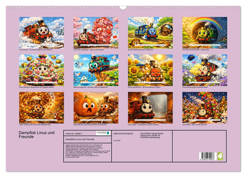 Dampflok Linus und Freunde (CALVENDO Wandkalender 2027)