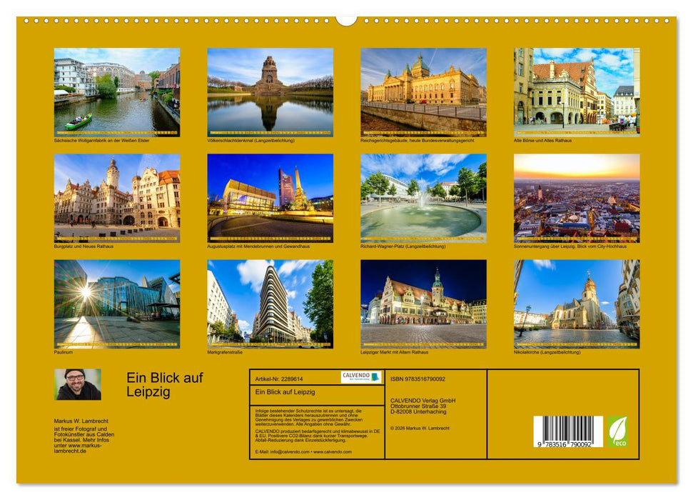 Ein Blick auf Leipzig (CALVENDO Premium Wandkalender 2027)