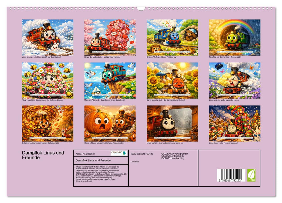 Dampflok Linus und Freunde (CALVENDO Premium Wandkalender 2027)