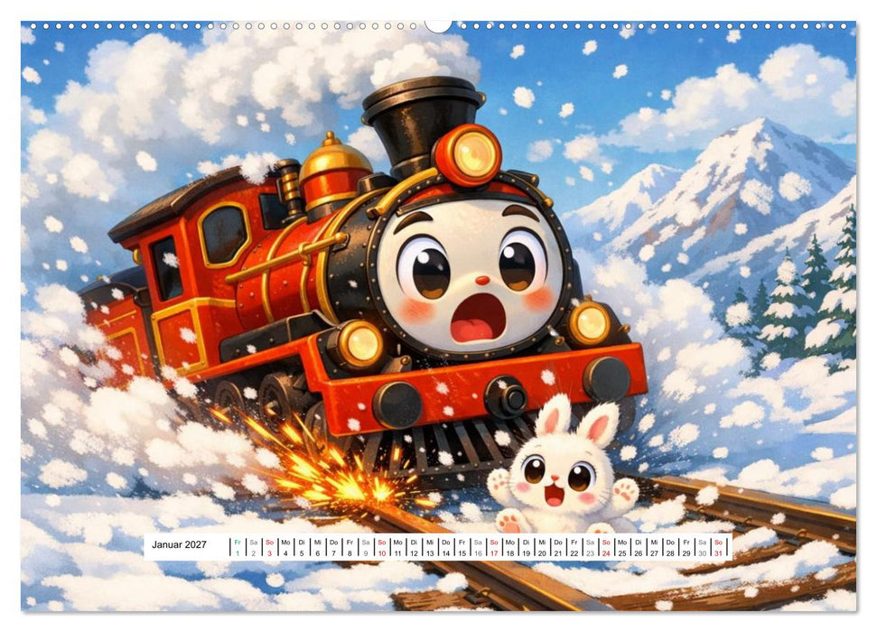 Dampflok Linus und Freunde (CALVENDO Premium Wandkalender 2027)
