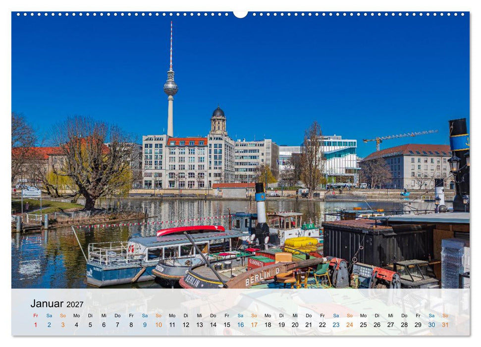 Berliner Wasserwege – Die Spree und ihre Kanäle (CALVENDO Premium Wandkalender 2027)