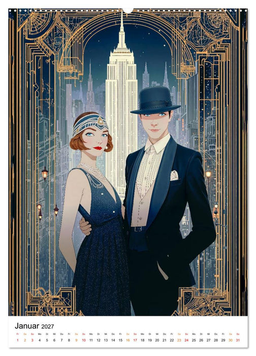 Art Deco - Glamour, Geometrie und Goldstaub (CALVENDO Premium Wandkalender 2027)