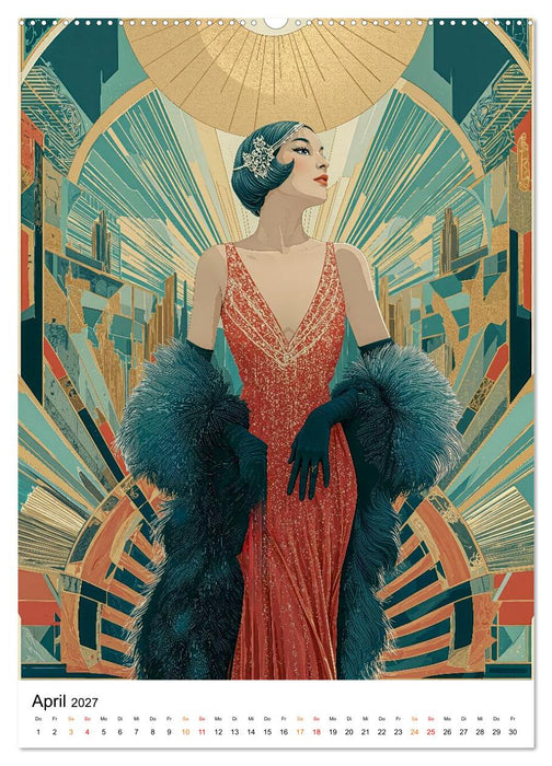Art Deco - Glamour, Geometrie und Goldstaub (CALVENDO Premium Wandkalender 2027)