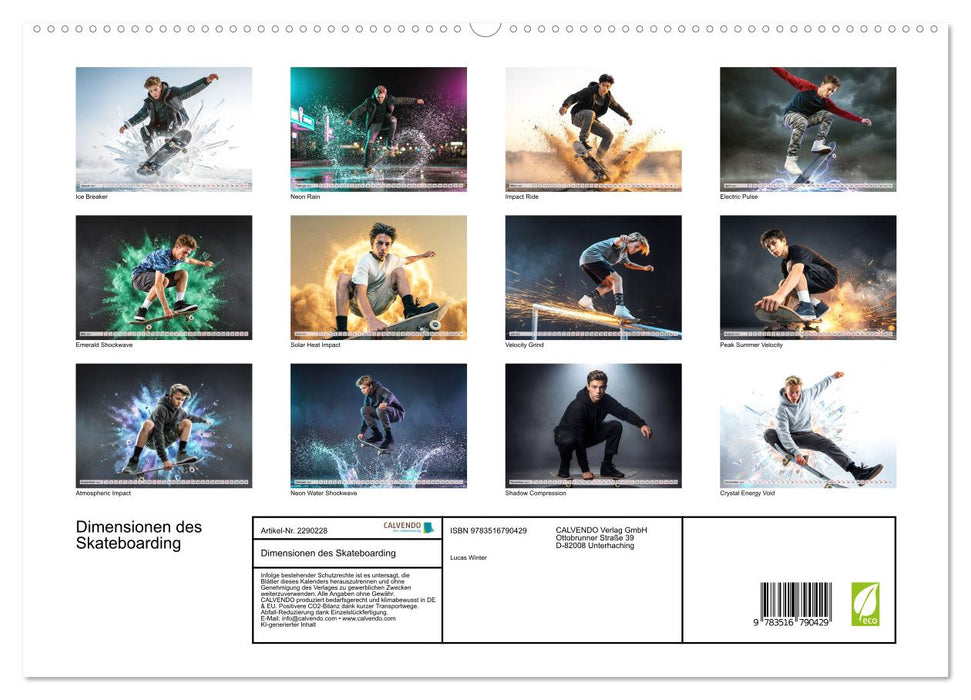 Dimensionen des Skateboarding (CALVENDO Premium Wandkalender 2027)