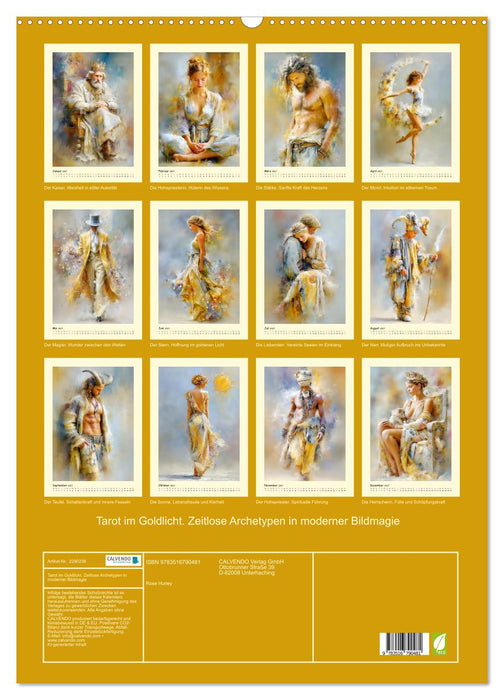 Tarot im Goldlicht. Zeitlose Archetypen in moderner Bildmagie (CALVENDO Wandkalender 2027)