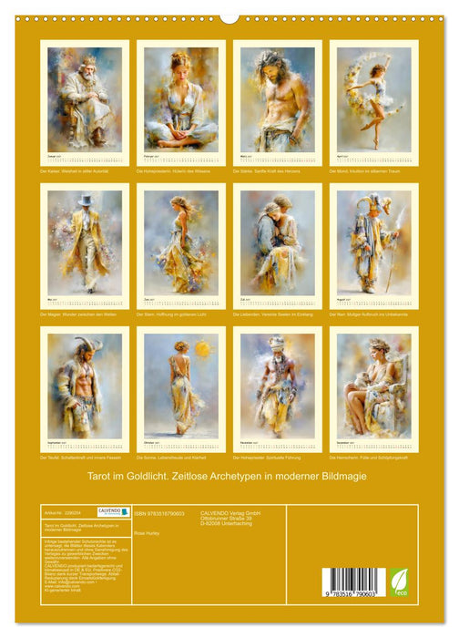 Tarot im Goldlicht. Zeitlose Archetypen in moderner Bildmagie (CALVENDO Premium Wandkalender 2027)