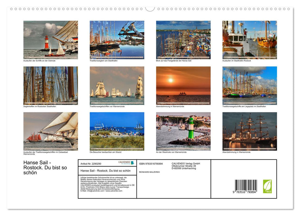 Hanse Sail - Rostock. Du bist so schön (CALVENDO Premium Wandkalender 2027)