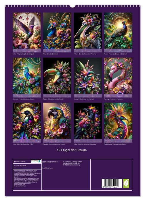 12 Flügel der Freude (CALVENDO Premium Wandkalender 2027)