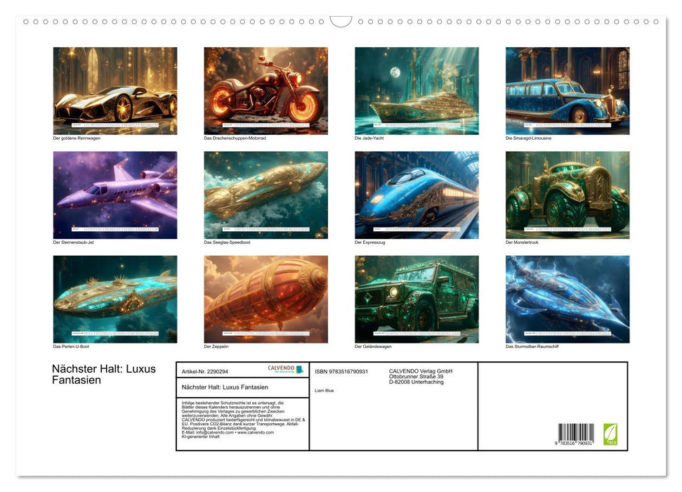 Nächster Halt: Luxus Fantasien (CALVENDO Wandkalender 2027)