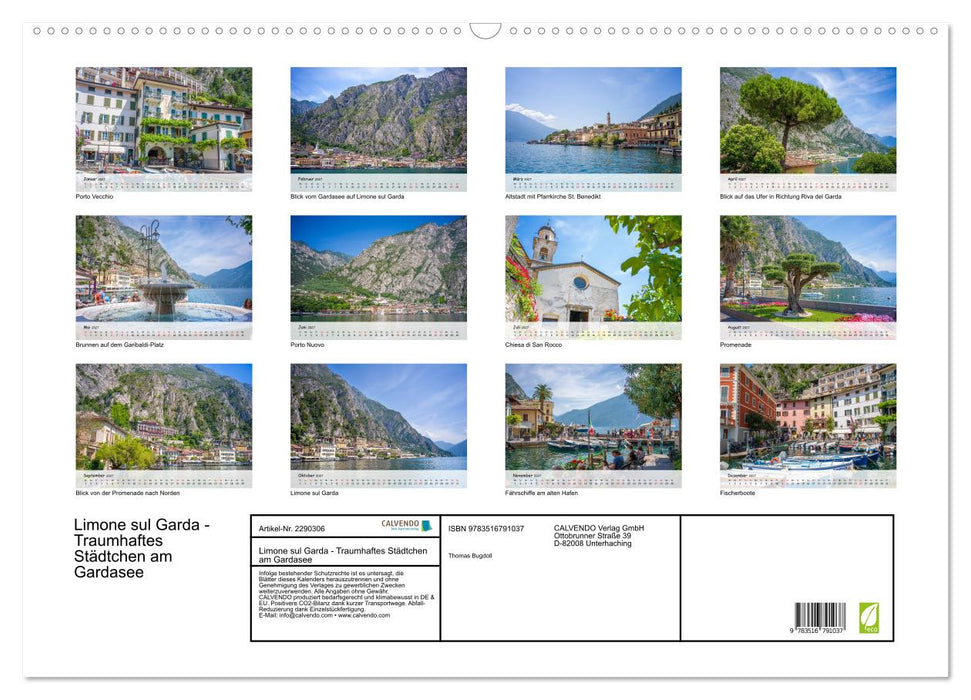 Limone sul Garda - Traumhaftes Städtchen am Gardasee (CALVENDO Wandkalender 2027)