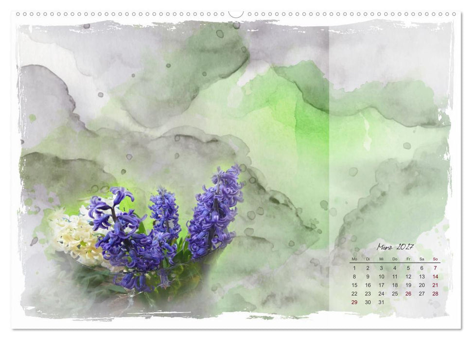 Natur und Farbe Fotografie trifft Aquarell (CALVENDO Wandkalender 2027)