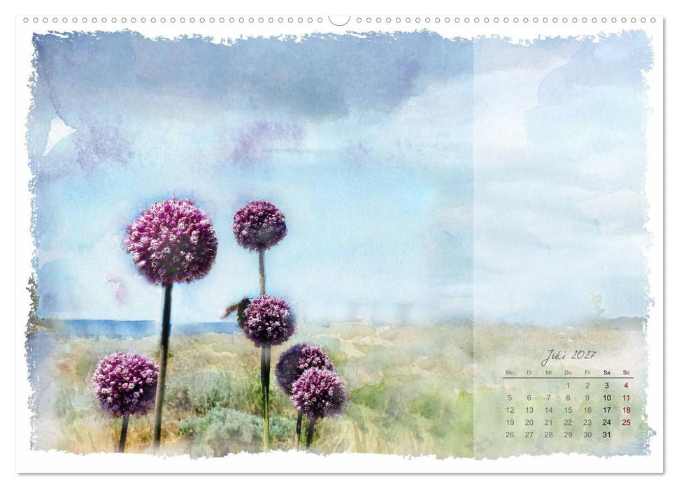 Natur und Farbe Fotografie trifft Aquarell (CALVENDO Premium Wandkalender 2027)