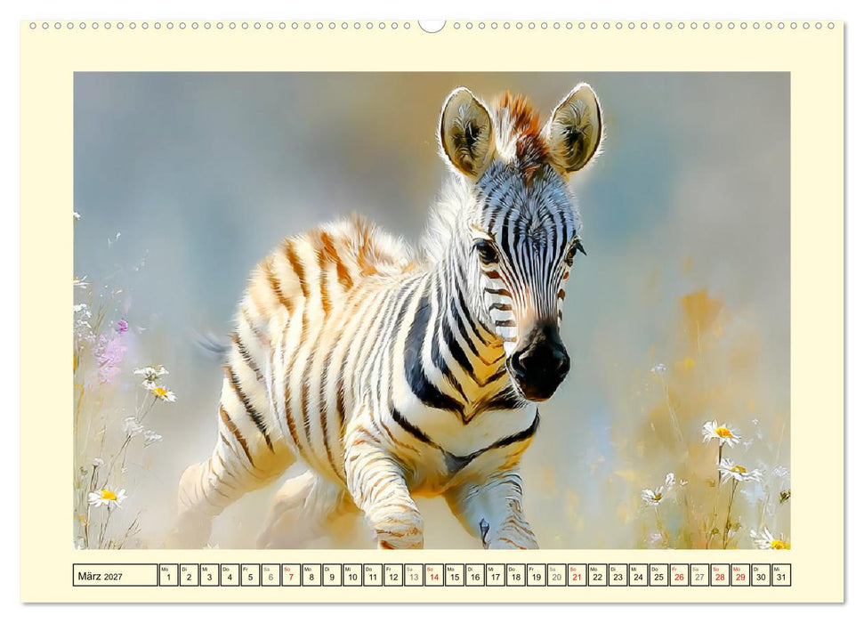Wunder der Savanne. Afrikas Tierkinder im Licht der Sonne (CALVENDO Wandkalender 2027)