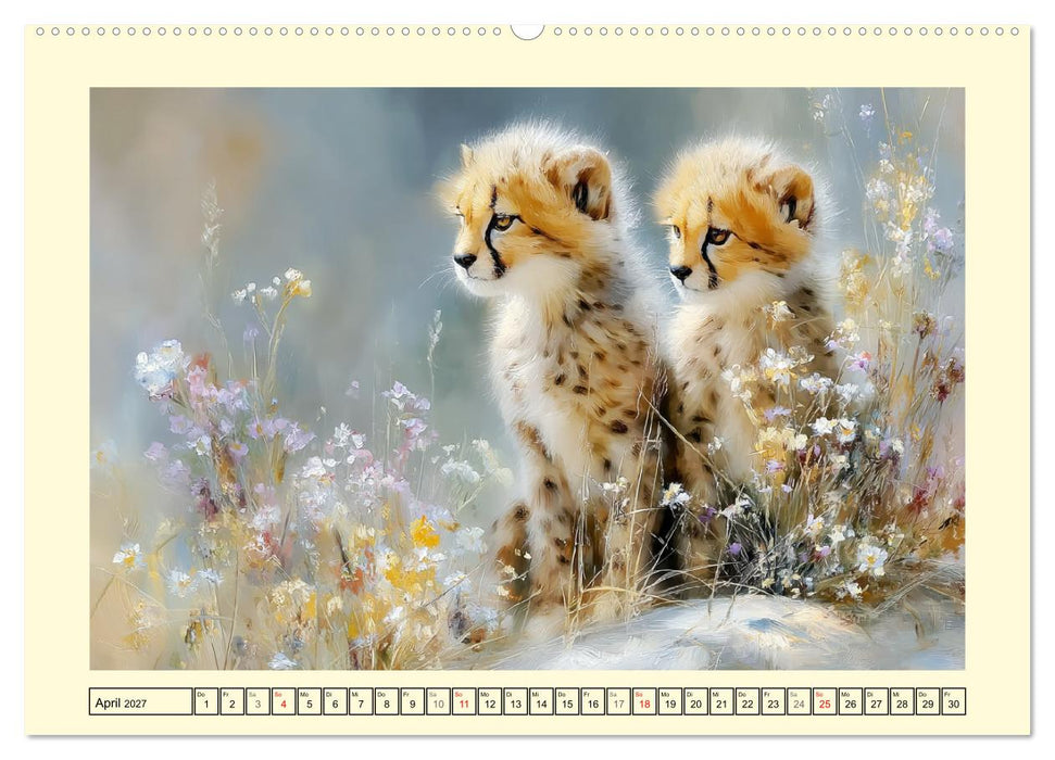 Wunder der Savanne. Afrikas Tierkinder im Licht der Sonne (CALVENDO Wandkalender 2027)