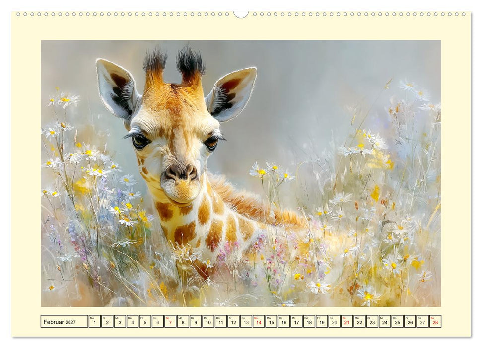 Wunder der Savanne. Afrikas Tierkinder im Licht der Sonne (CALVENDO Premium Wandkalender 2027)