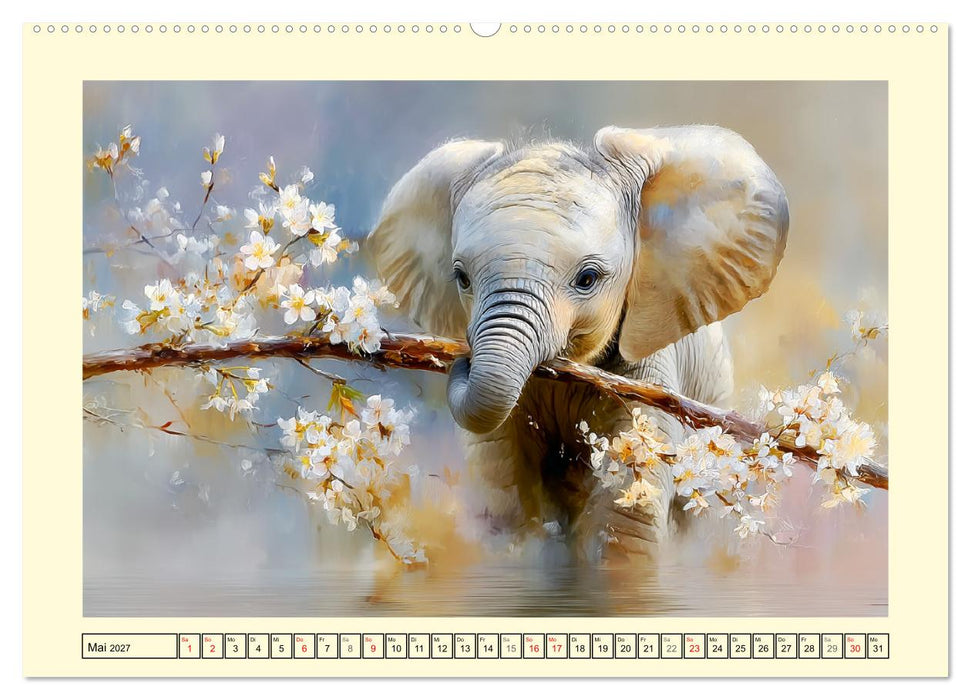 Wunder der Savanne. Afrikas Tierkinder im Licht der Sonne (CALVENDO Premium Wandkalender 2027)